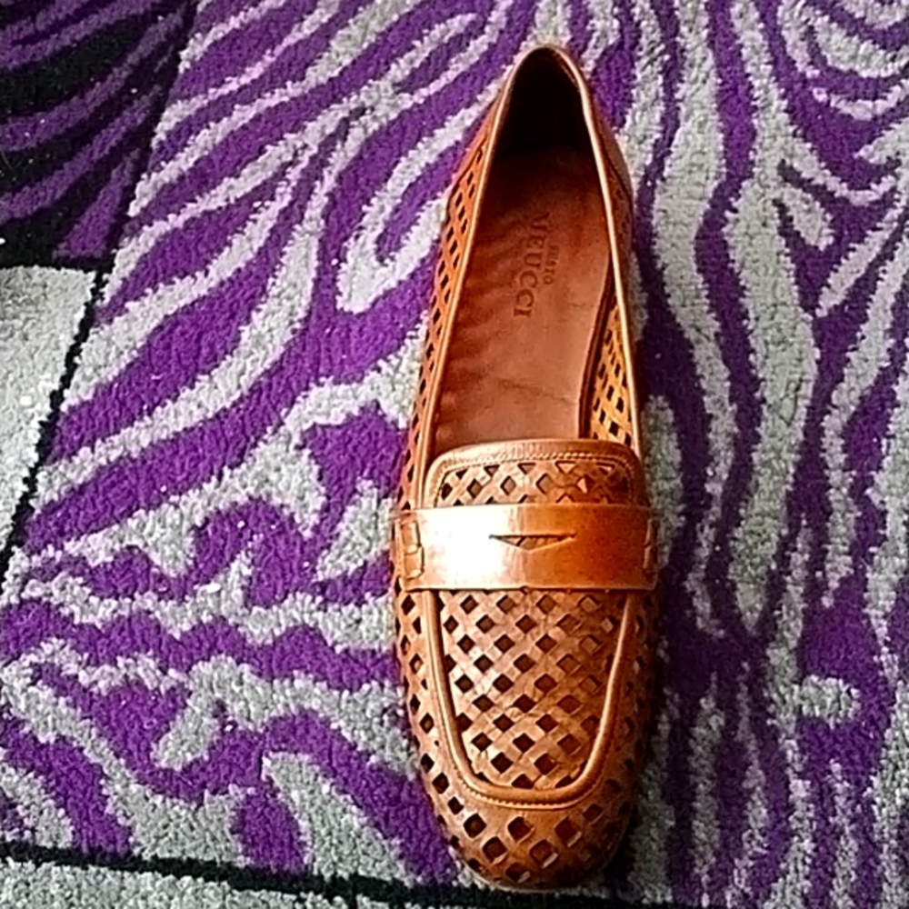 Sesto Meucci Mens Brown Italian Leather Loafers